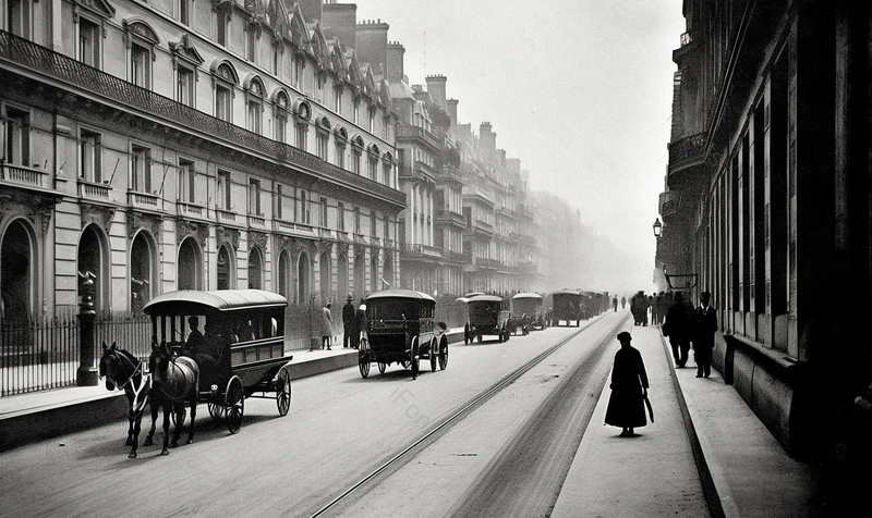 巴黎Rivoli大道法国第19世纪的巴黎,高清,摄影图,摄影图片,图片大全,摄影图免费下载